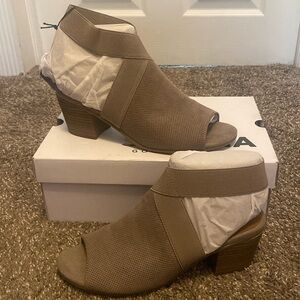 Sonoma Ortholite eco Stonefish Taupe Slingback Ankle Boots Open Toe Sz 8.5 NIB